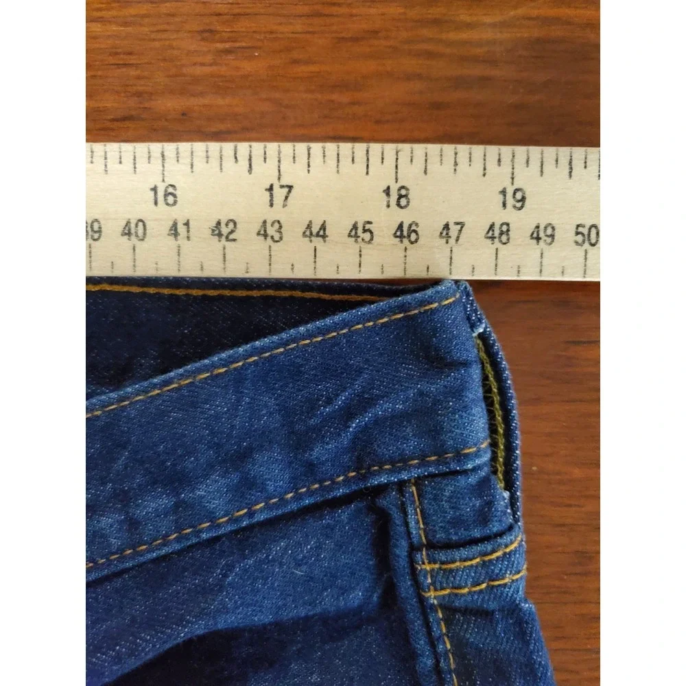 Levis 501 Mens Jeans 38x32 Blue Denim 5-Pocket Straight-Leg